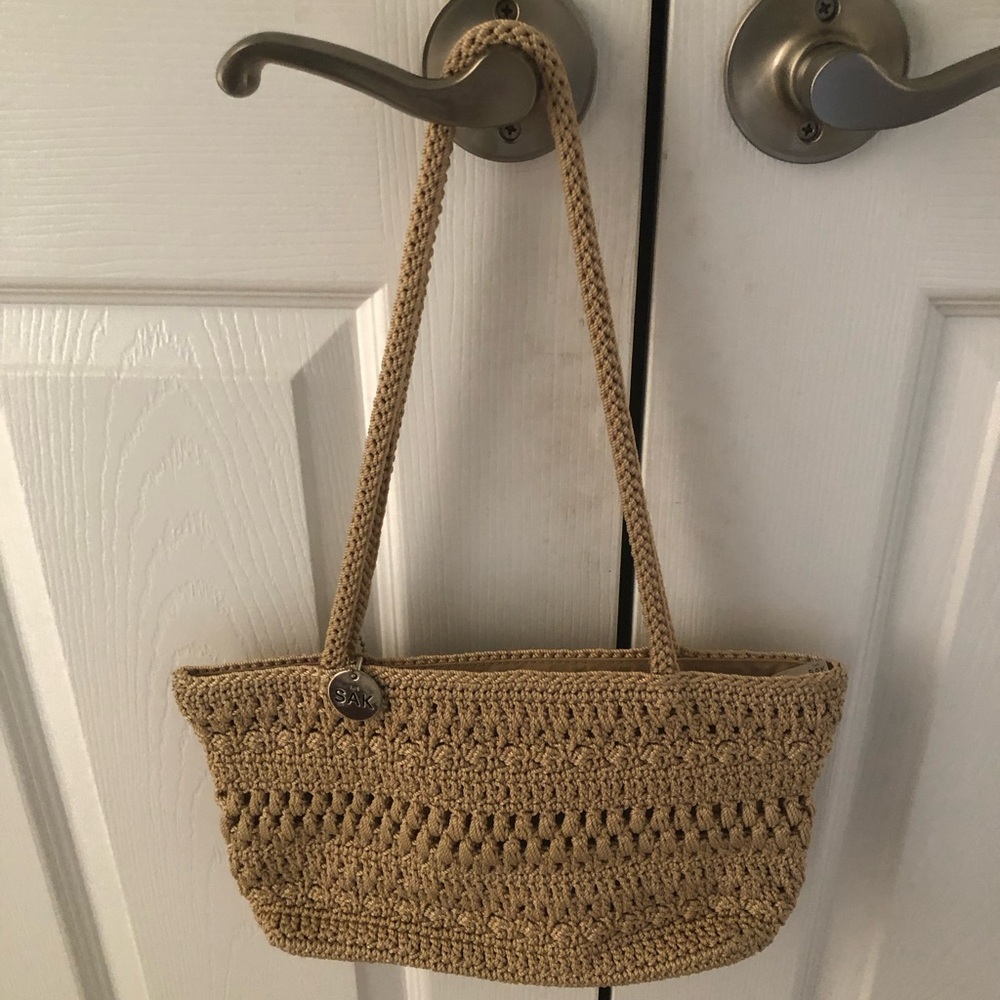 The Sak Chic Tan Crochet Tote Bag